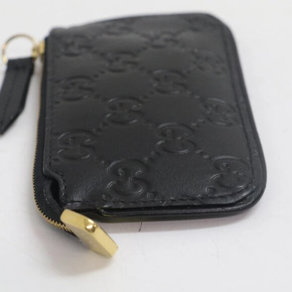 GUCCI Guccissima Black Leather Coin Case 447964 - Picture 3 of 10
